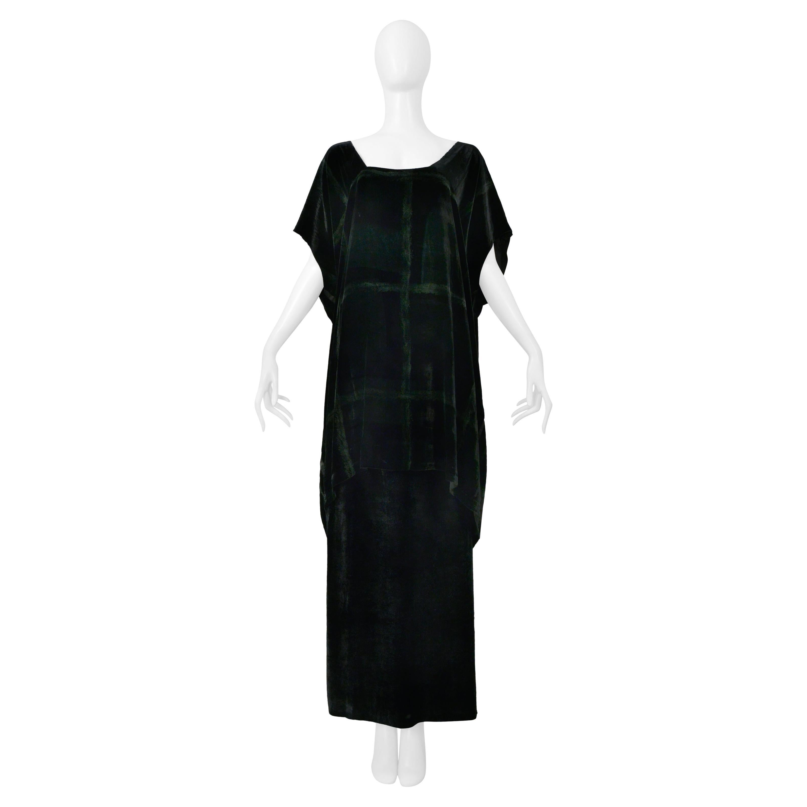 Maison Martin Margiela Velours peint à la main Jupe longue oversize en velours&Top 2000 en vente