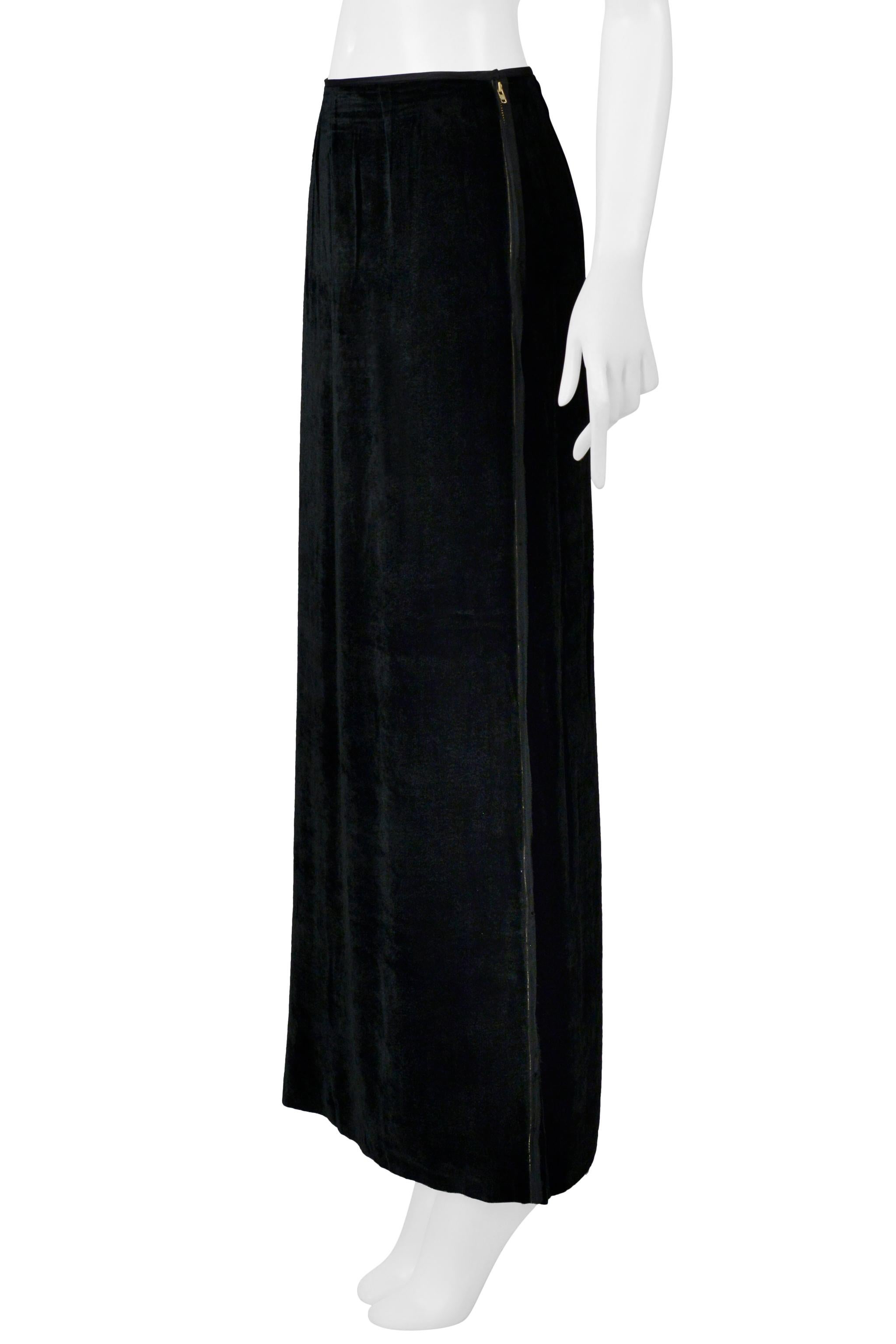 Maison Martin Margiela Velours peint à la main Jupe longue oversize en velours&Top 2000 en vente 2
