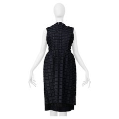 Comme Des Garcons Navy Lace Anglaise Overlay Shift Dress 1999