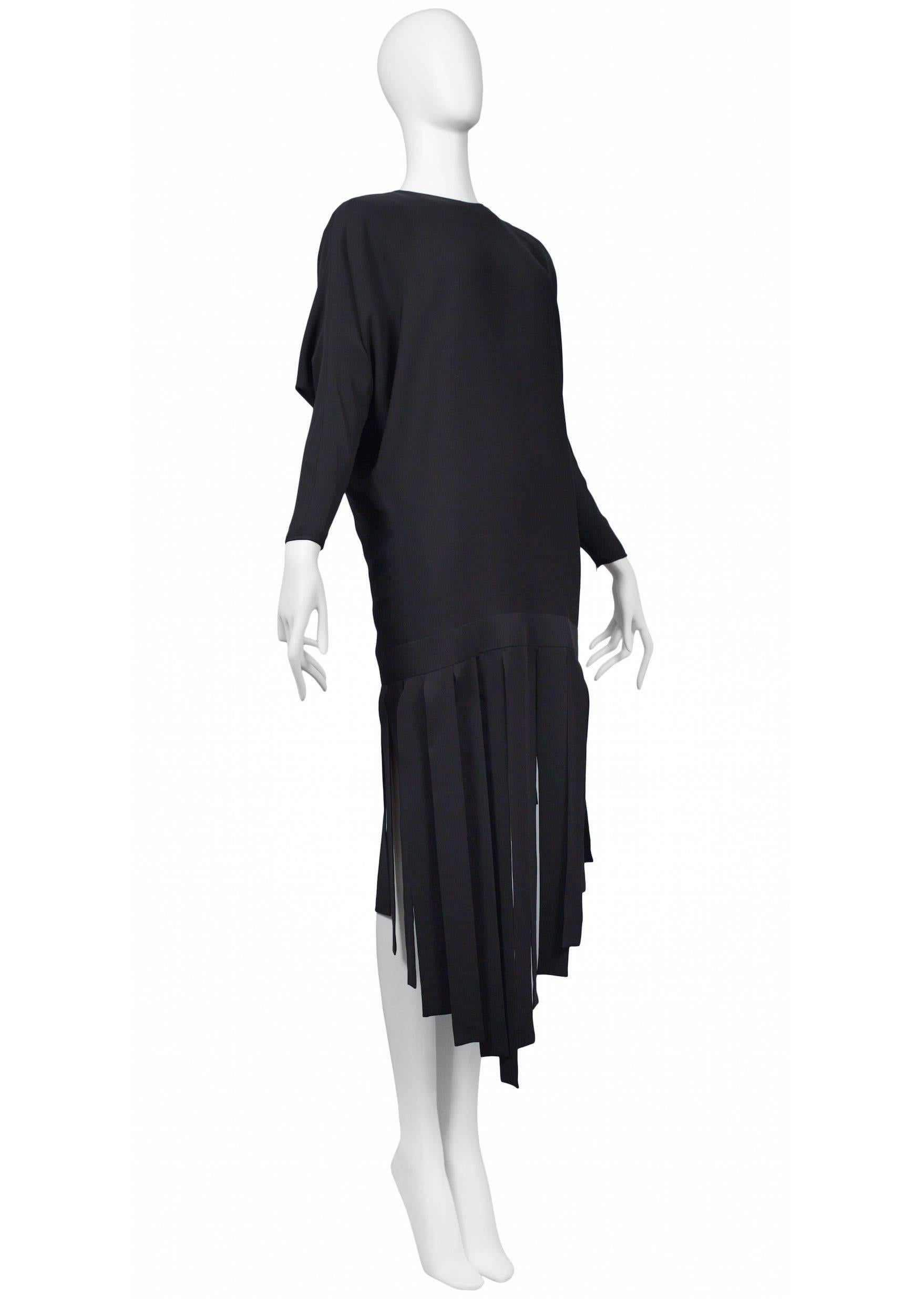 Pierre Cardin Couture Black Carwash Dress In Excellent Condition In Los Angeles, CA