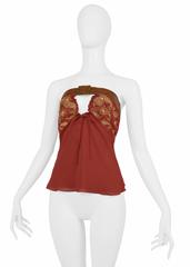 John Galliano for Christian Dior Embroidered Buckle Top 2002