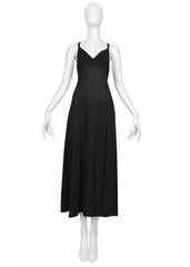 Ossie Clark Black Crepe Halter Dress