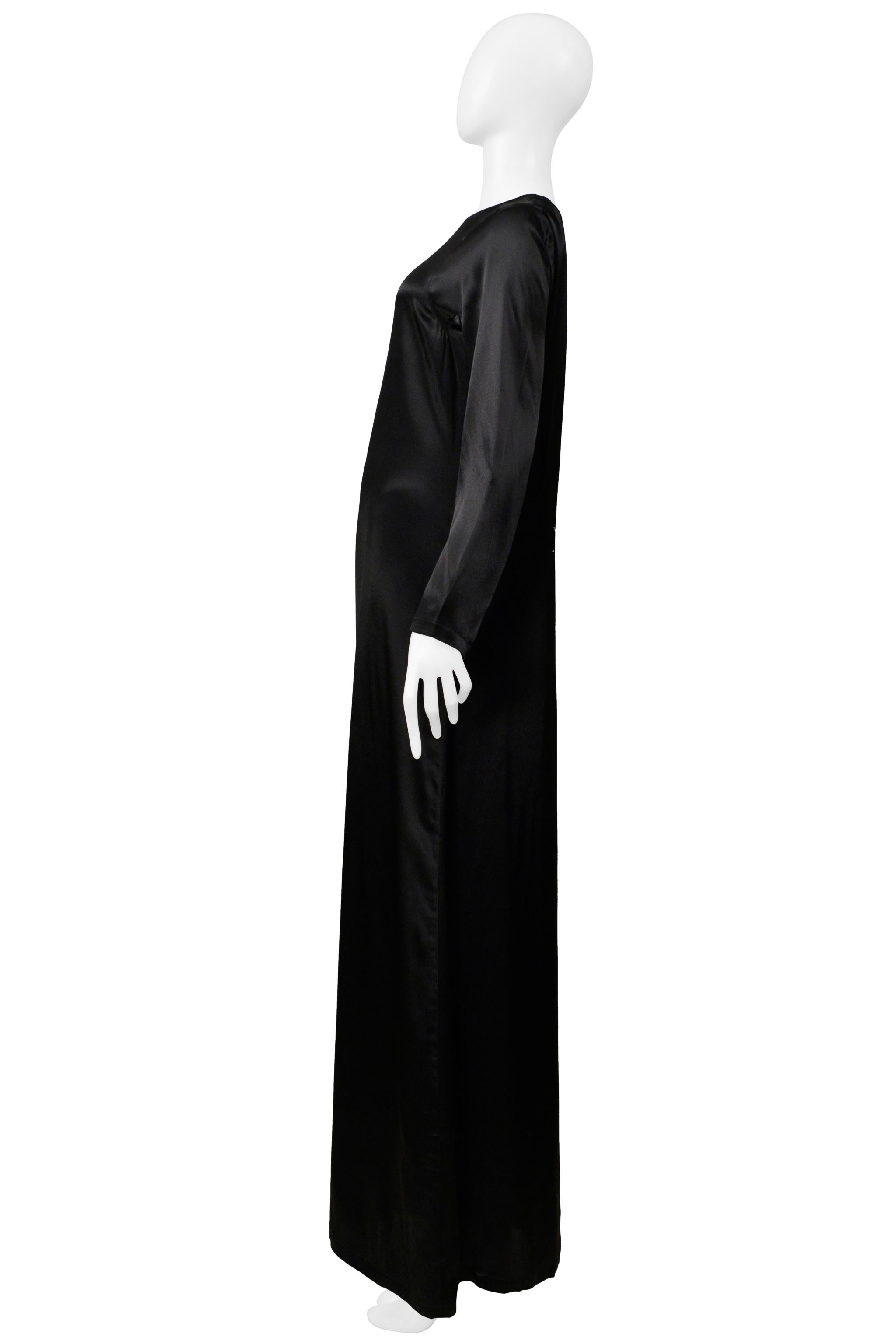 Maison Martin Margiela - Robe du soir à manches longues en satin noir 2000 en vente 3