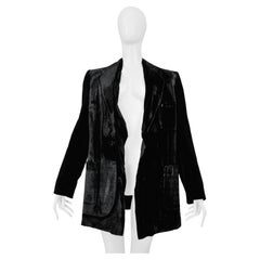 Maison Martin Margiela Black Velvet Deconstructed Flat Jacket 2000