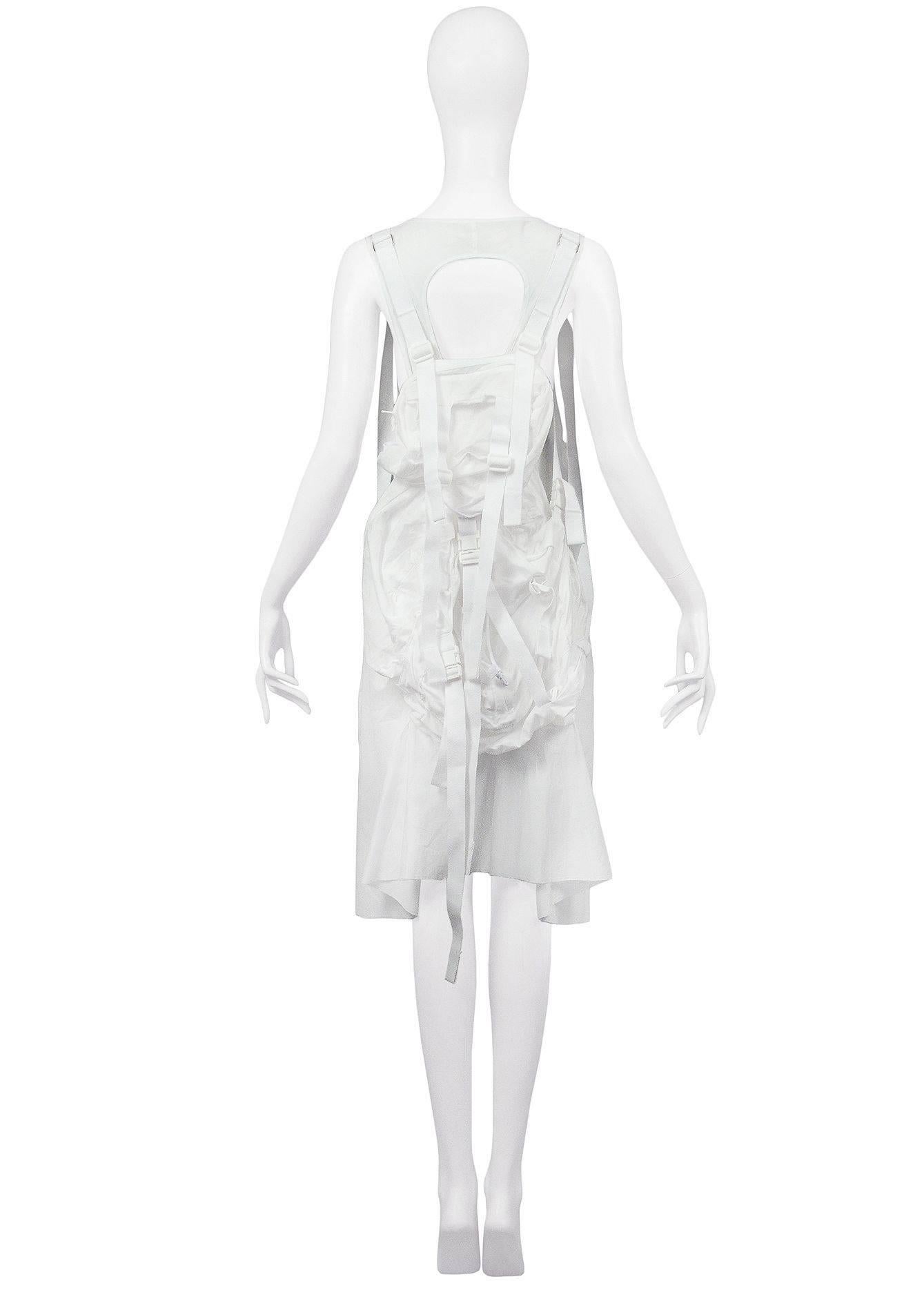 white parachute dress