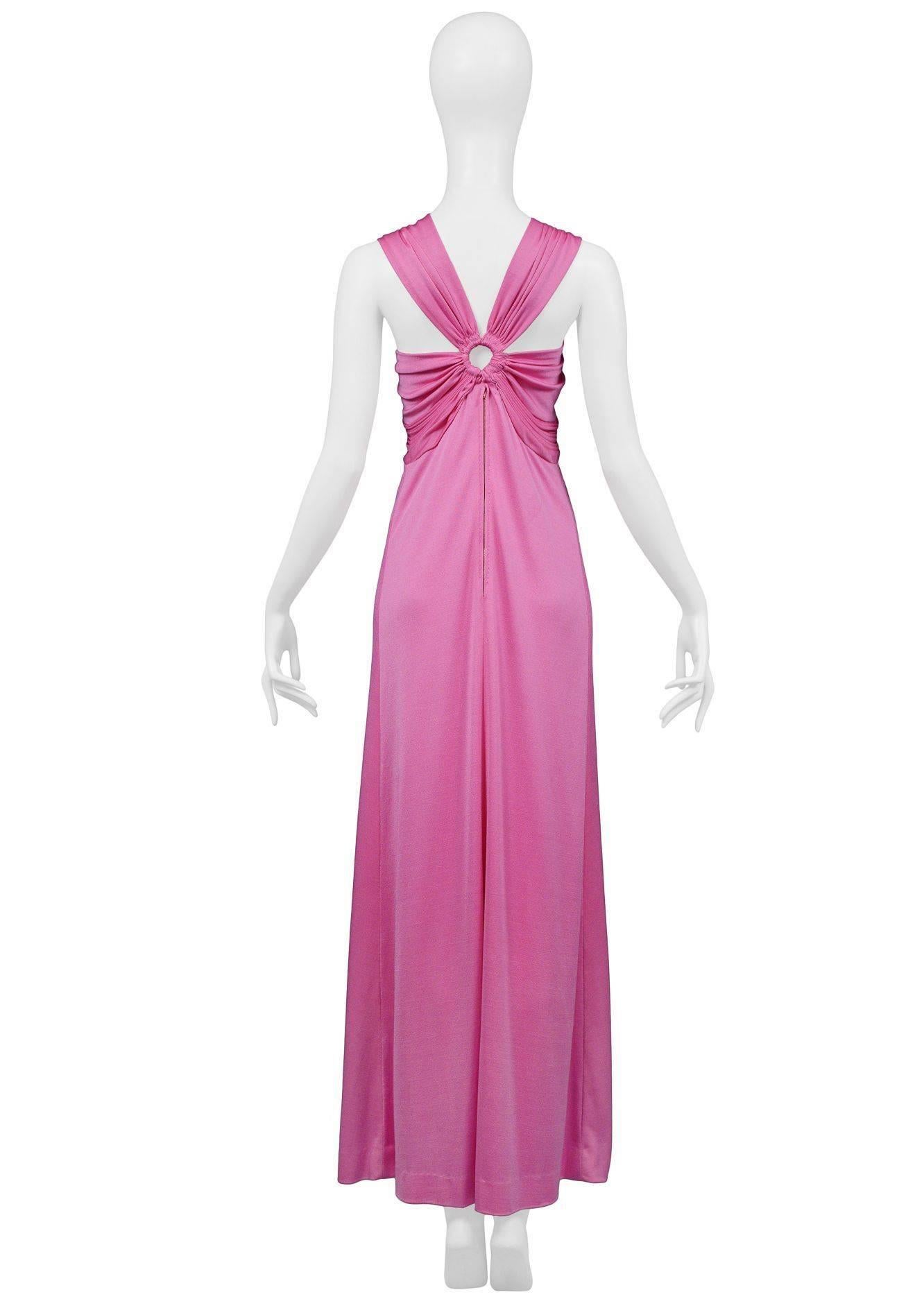 Loris Azzaro Pink Gown In Excellent Condition In Los Angeles, CA