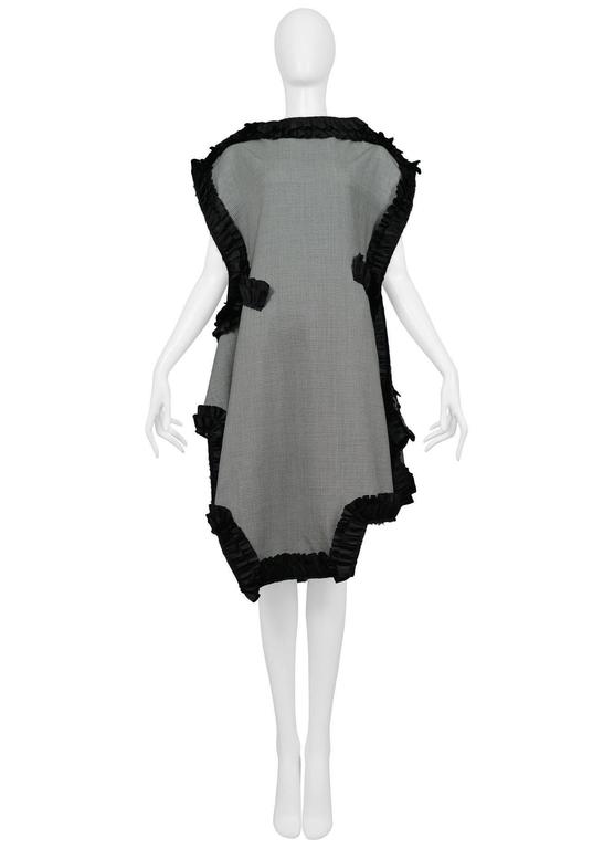 COMME des GARCONS Dot Pattern Ruffle Design Balloon skirt Black x white XS
