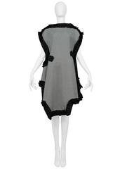 Comme des Garcons Black & White Check Flat Ruffle Dress 2013