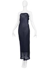 Comme des Garcons Navy Sheer Convertible Dress