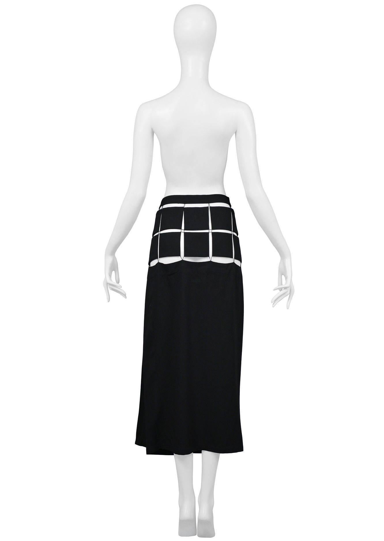 Women's Yohji Yamamoto Black Puzzle Skirt 2004