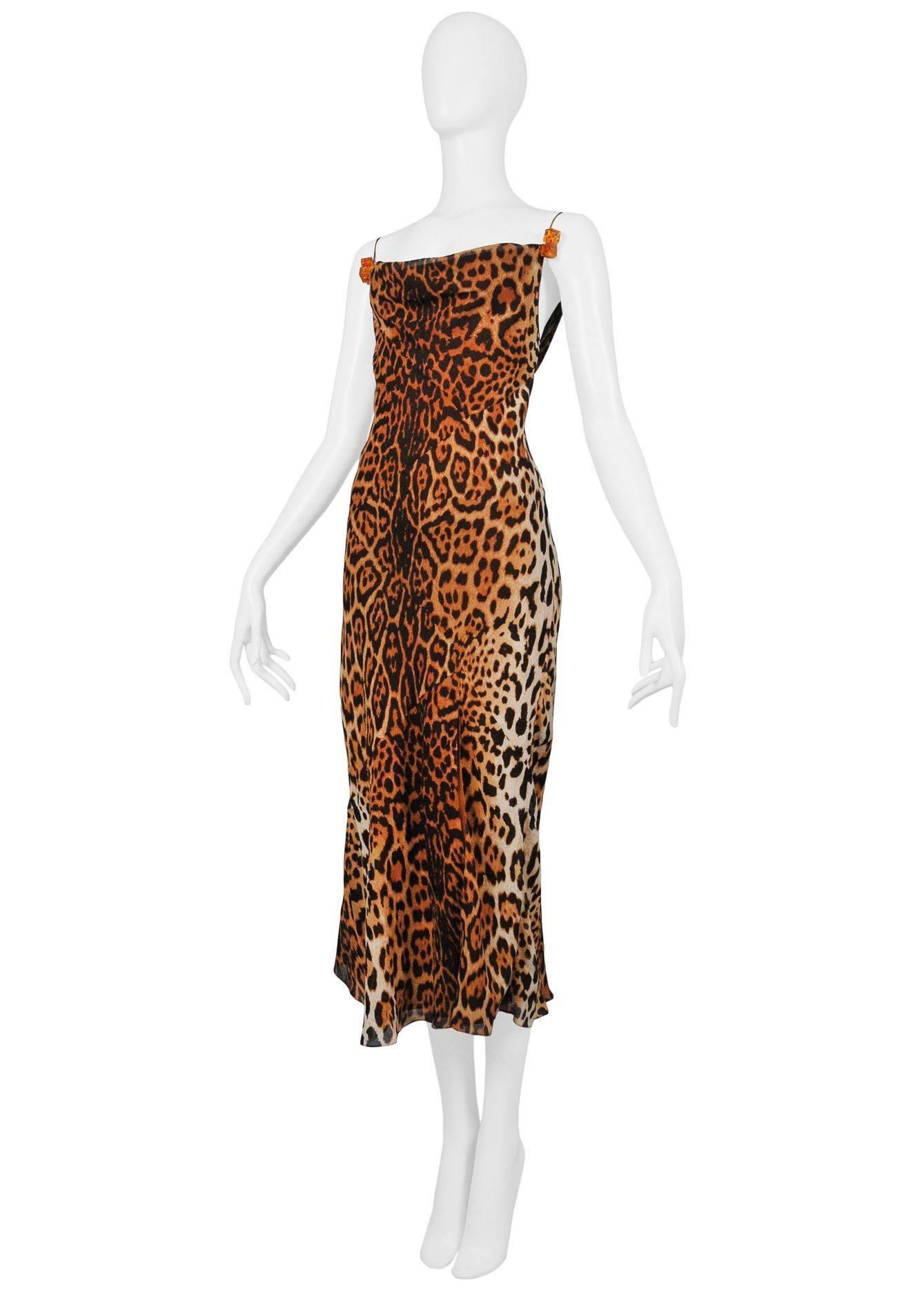 John Galliano for Christian Dior convertible slip dress, that can also be worn as a top, with Cuban Cigar print throughout.