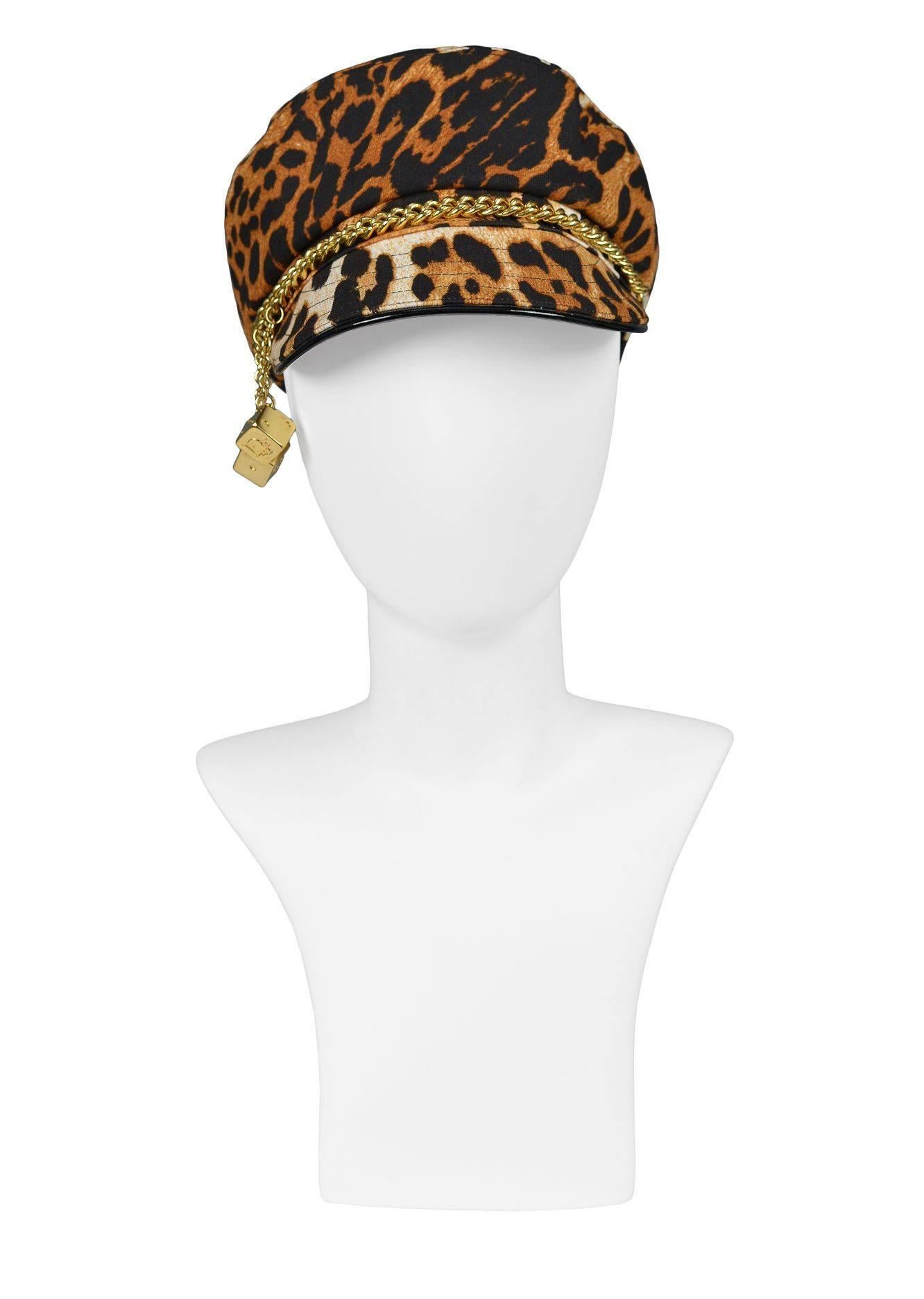 dior leopard hat