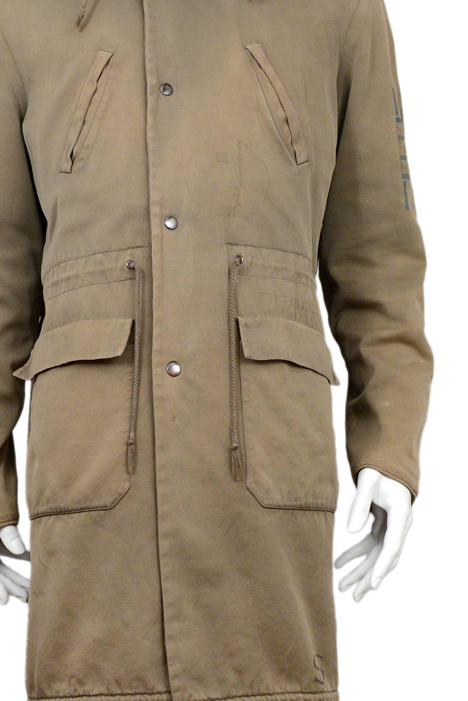 Men's Rare Raf Simons and Peter Saville Atmosphere Parka  AW 2003-4