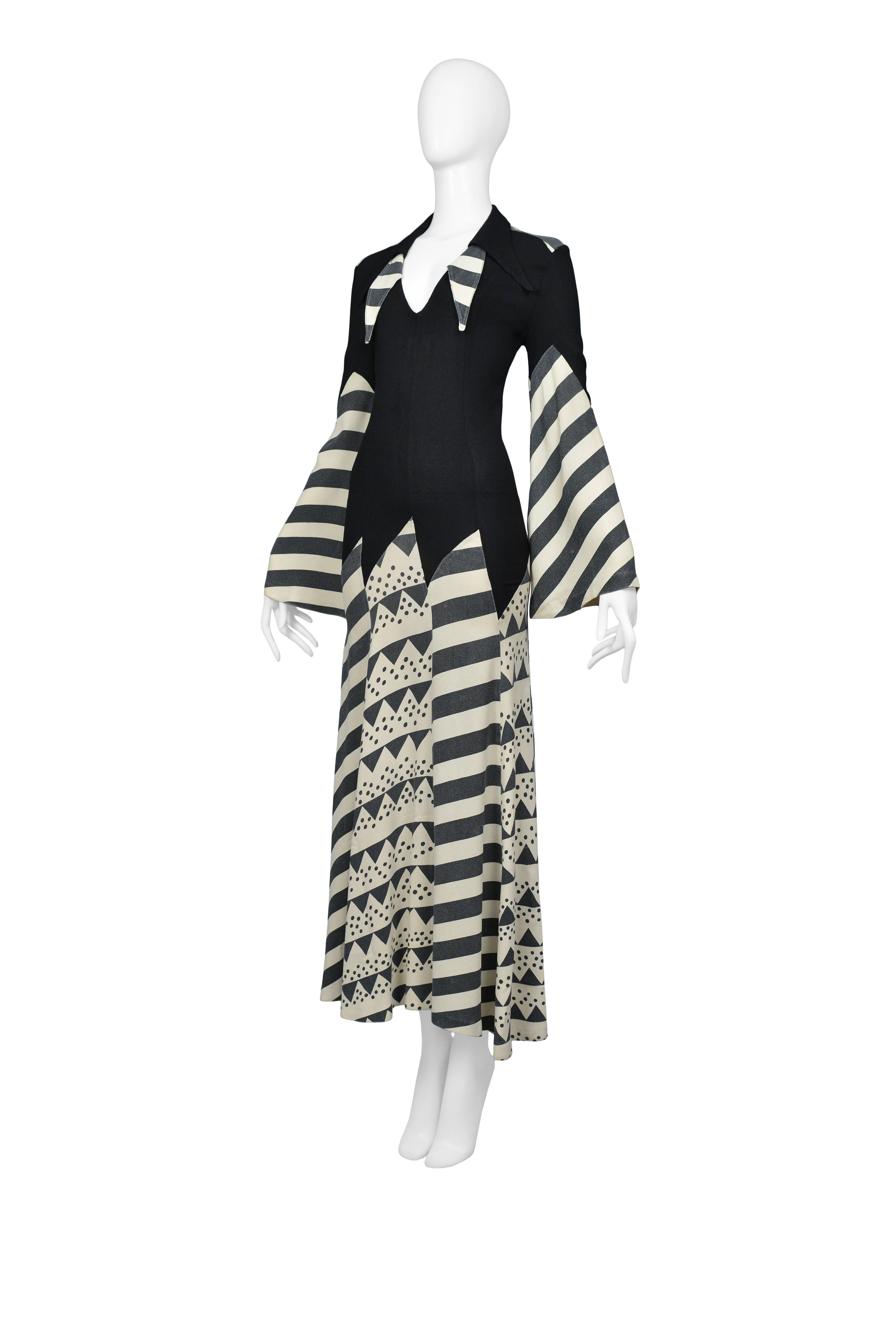 Iconic Ossie Clark Celia Birtwell Print Gown In Excellent Condition In Los Angeles, CA