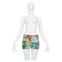 Dolce & Gabbana Multicolor Comic Book Print Super Mini Skirt