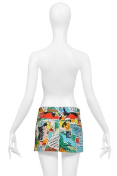 Dolce & Gabbana Multicolor Comic Book Print Super Mini Skirt