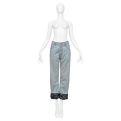 Tao For Comme Des Garcons Light Denim Chambray With Black Lace Lining And Cuffs