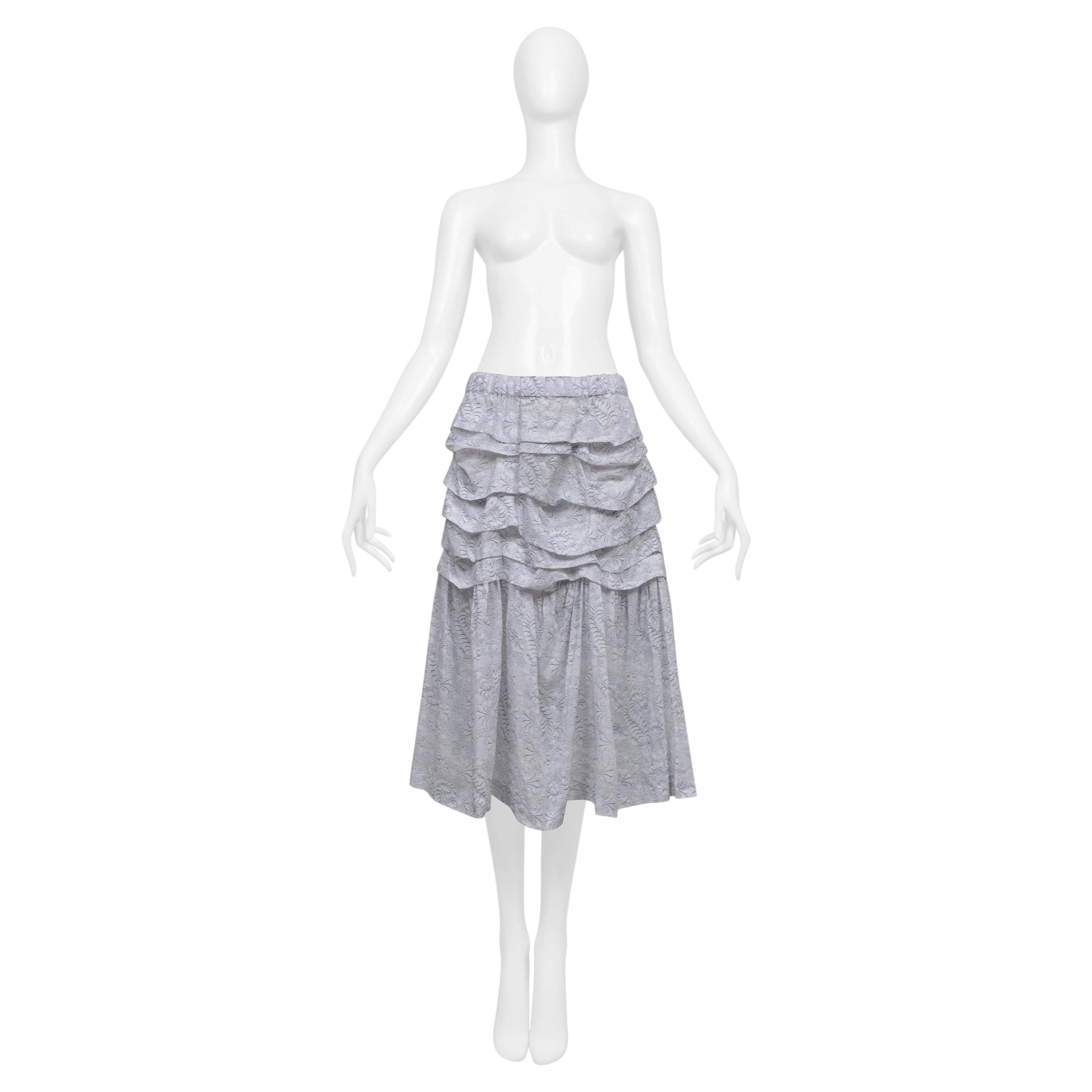 Comme Des Garcons Layered And Gathered Grey Skirt 2006 For Sale