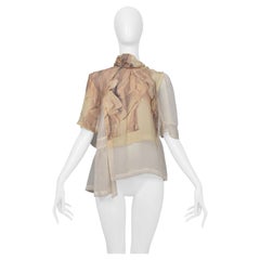 Comme Des Garcons Off White Top With Trompe L'oeil 2005