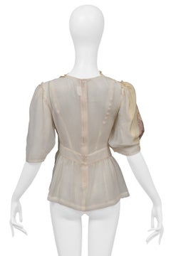 Comme Des Garçons Off-White-Oberteil mit Trompe-l’œil-Motiv, 2005