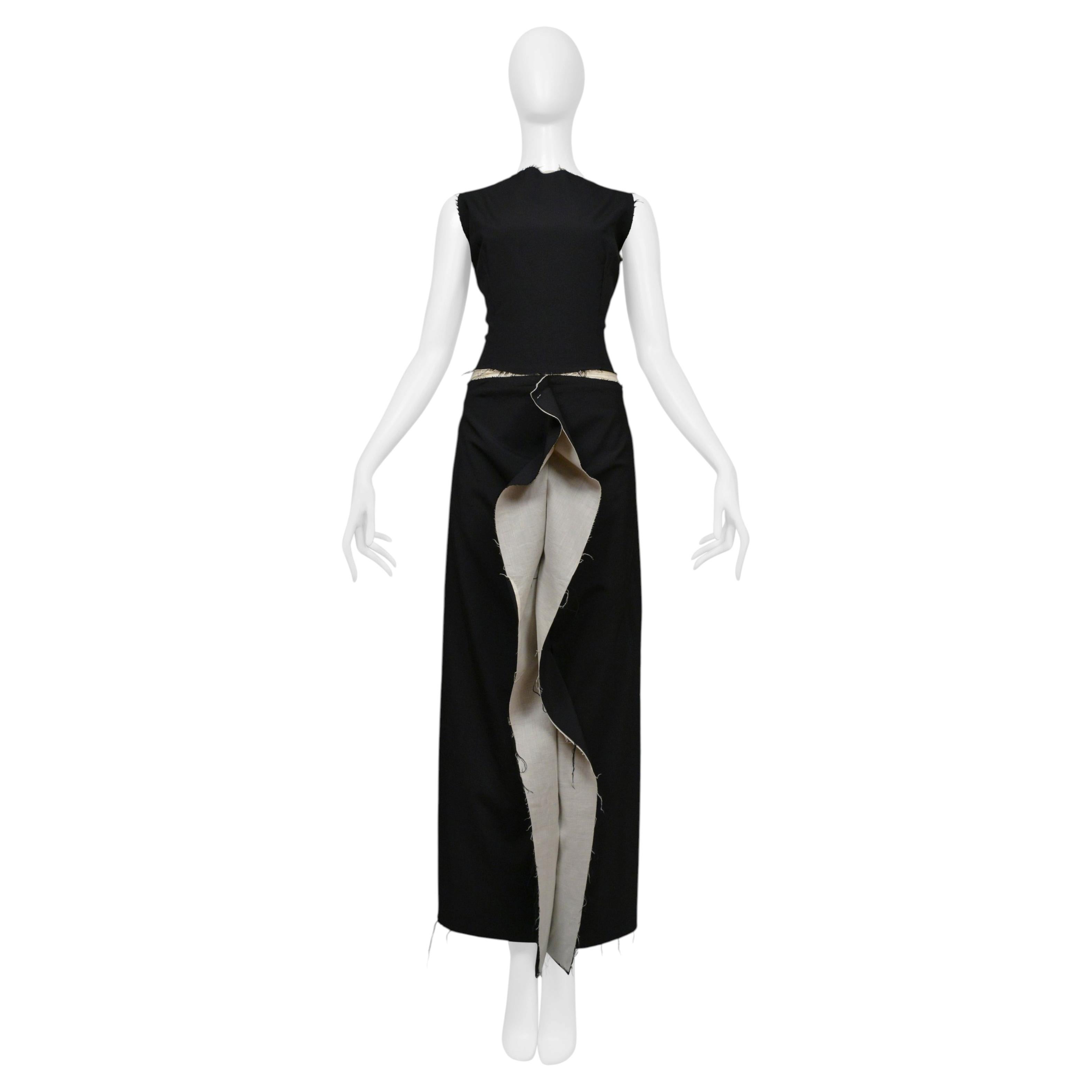 Comme Des Garcons Black And White Double Layered Top And Ruffle Skirt 1998