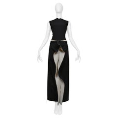 Comme Des Garcons Black And White Double Layered Top And Ruffle Skirt 1998