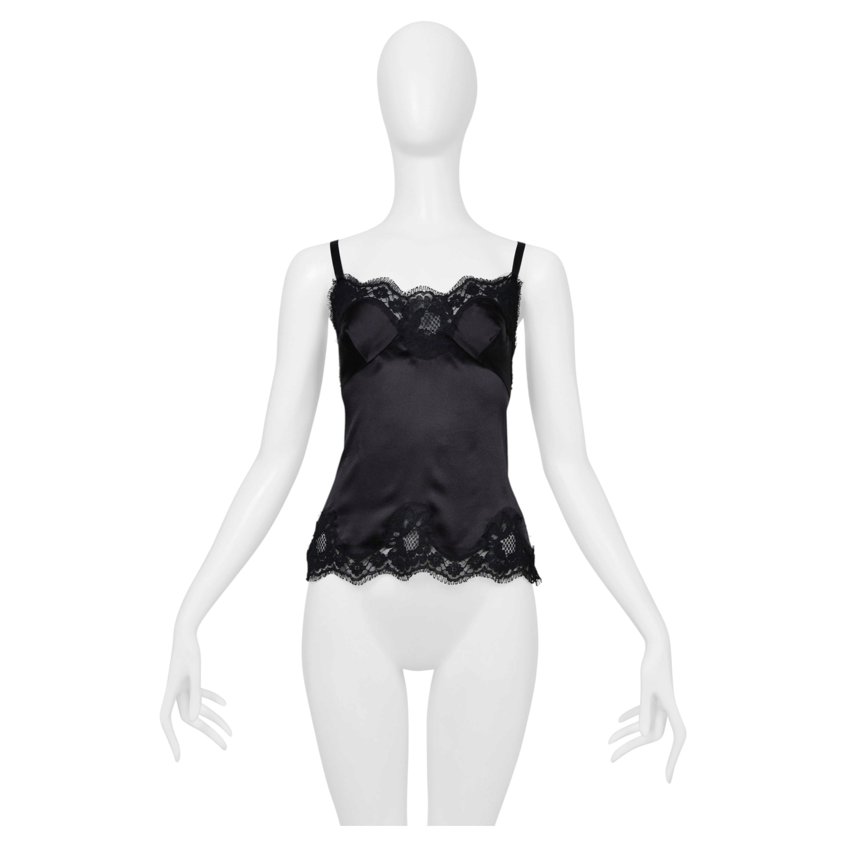 Dolce & Gabbana Black Camisole With Lace