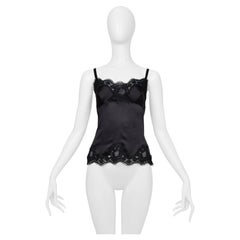 Schwarzes Camisole-Top von Dolce & Gabbana mit Spitze