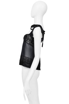 Dolce & Gabbana Black Lace Camisole With Ties