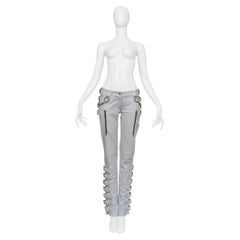 Dolce & Gabbana – Weiße Leder-Bondage-Hose 2003