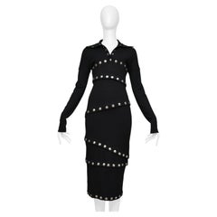 Dolce & Gabbana Black Knit Dress With Snaps 2003