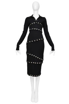 Dolce & Gabbana Black Knit Dress With Snaps 2003