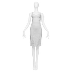 Dolce & Gabbana White Bra Dress With Lace Insets