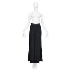 Jean Paul Gaultier High Waisted Black Satin Skirt