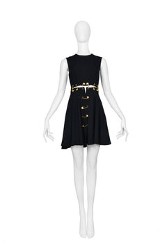 Ikonisches Gianni Versace Sicherheitsnadel-Minikleid Laufsteg 1994