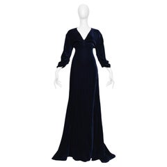 Stella Mccartney Dark Navy Velvet Gown