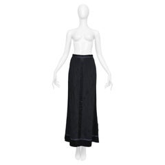 Jean Paul Gaultier High Waisted Black Satin Skirt