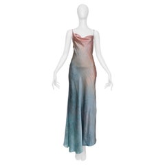 Roberto Cavalli Pink And Blue Coral Dress 2001