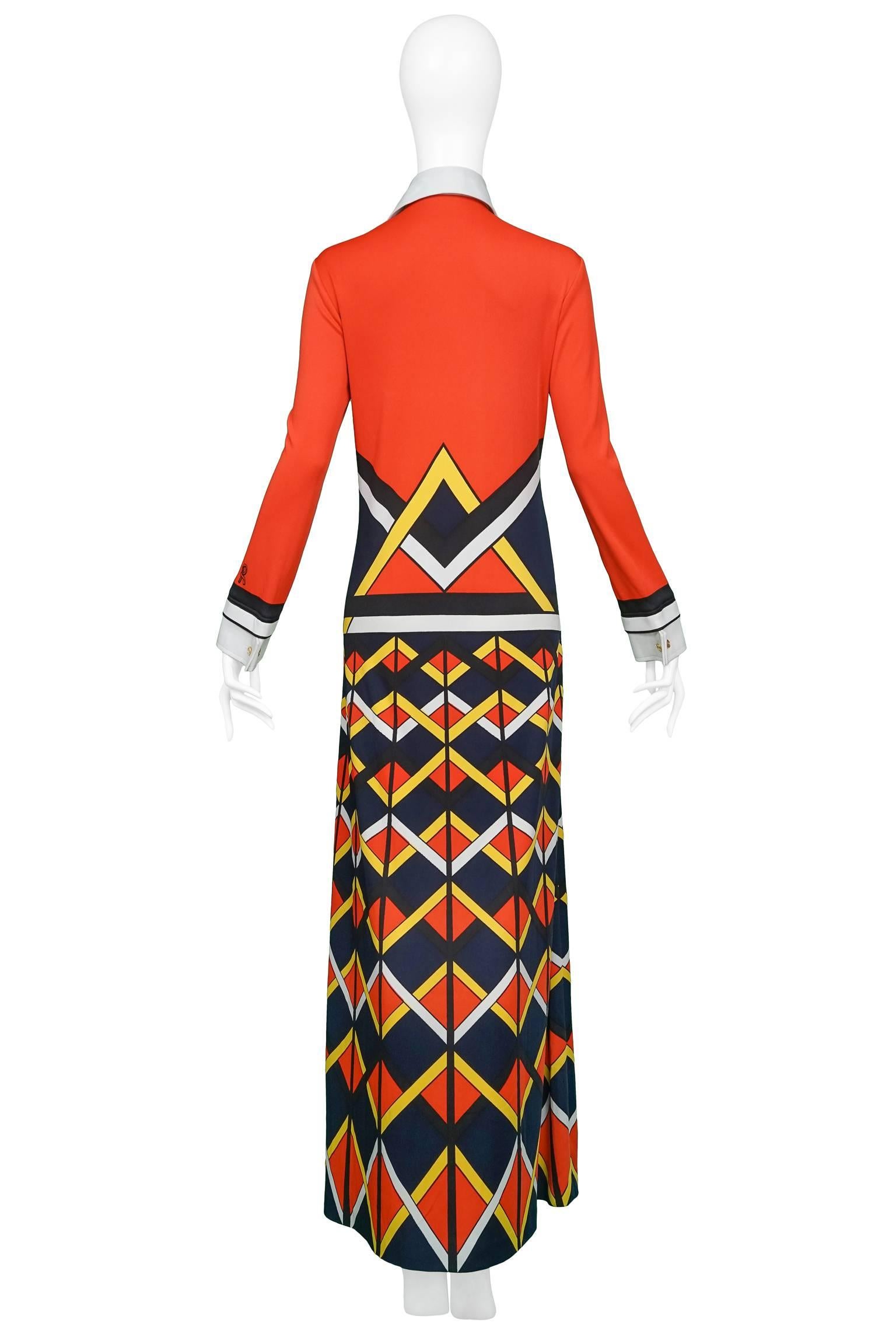 Red Yellow & Black Maxi Dress In Excellent Condition In Los Angeles, CA