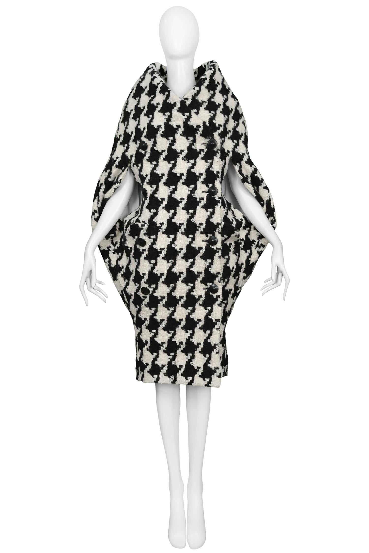 Gray Important Runway Alexander McQueen 2009 Dogtooth Cocoon Coat Museum Worthy