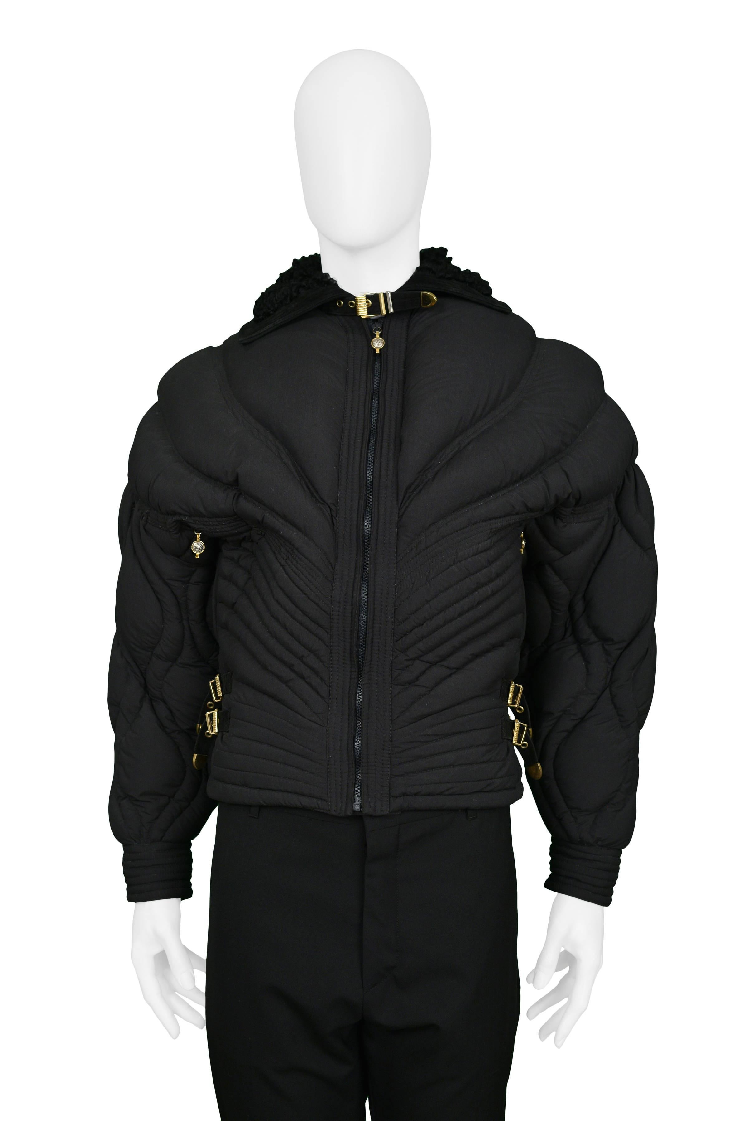 versace corset puffer