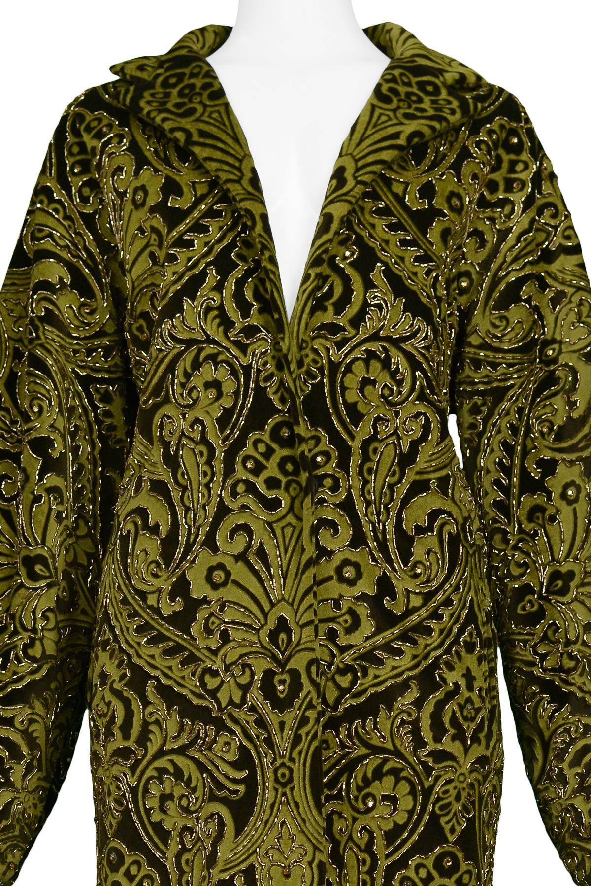 Dolce & Gabbana Important Velvet Beaded Coat  In Excellent Condition In Los Angeles, CA
