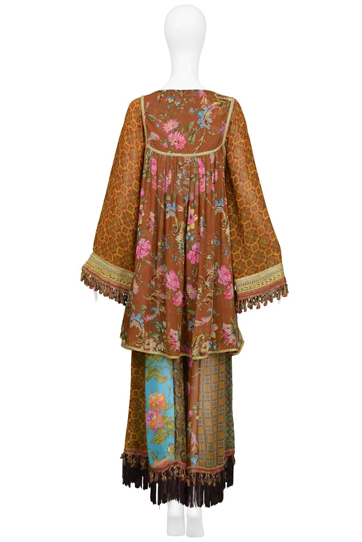 Dolce & Gabbana 70s Patchwork Tapestry Hippie Ensemble, Circa 1993 In Excellent Condition In Los Angeles, CA