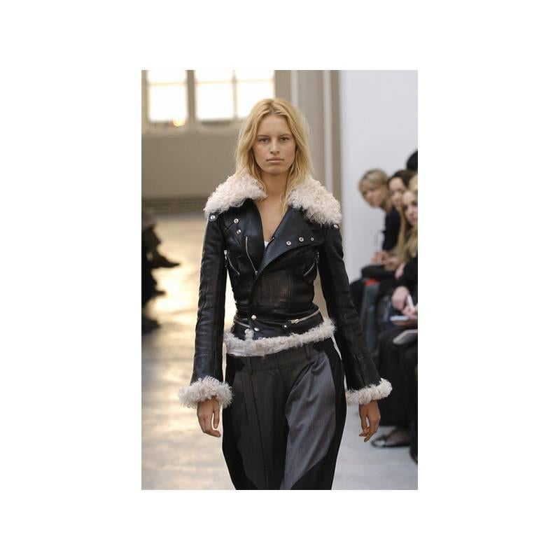balenciaga leather jacket black