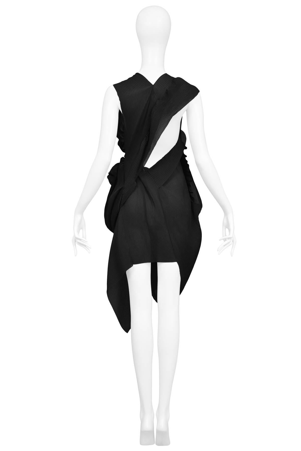 Black Junya Watanabe for Comme des Garcons 2010 Abstract Pleat Dress
