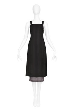 Vintage Dolce & Gabbana Double Layer Pinstripe Dress