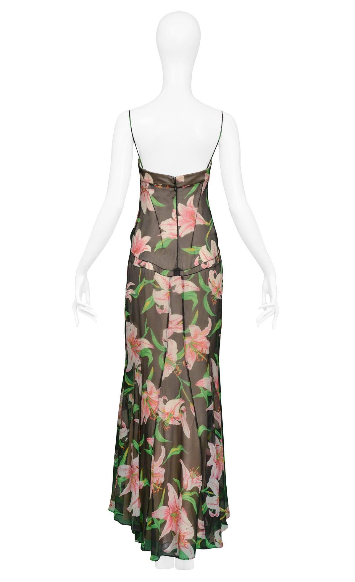 Gray Vintage Dolce & Gabbana 1990s 'Stargazer' Lily Bustier Gown