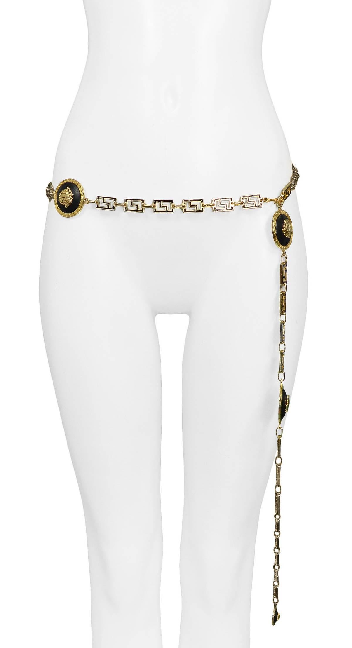 vintage versace chain belt