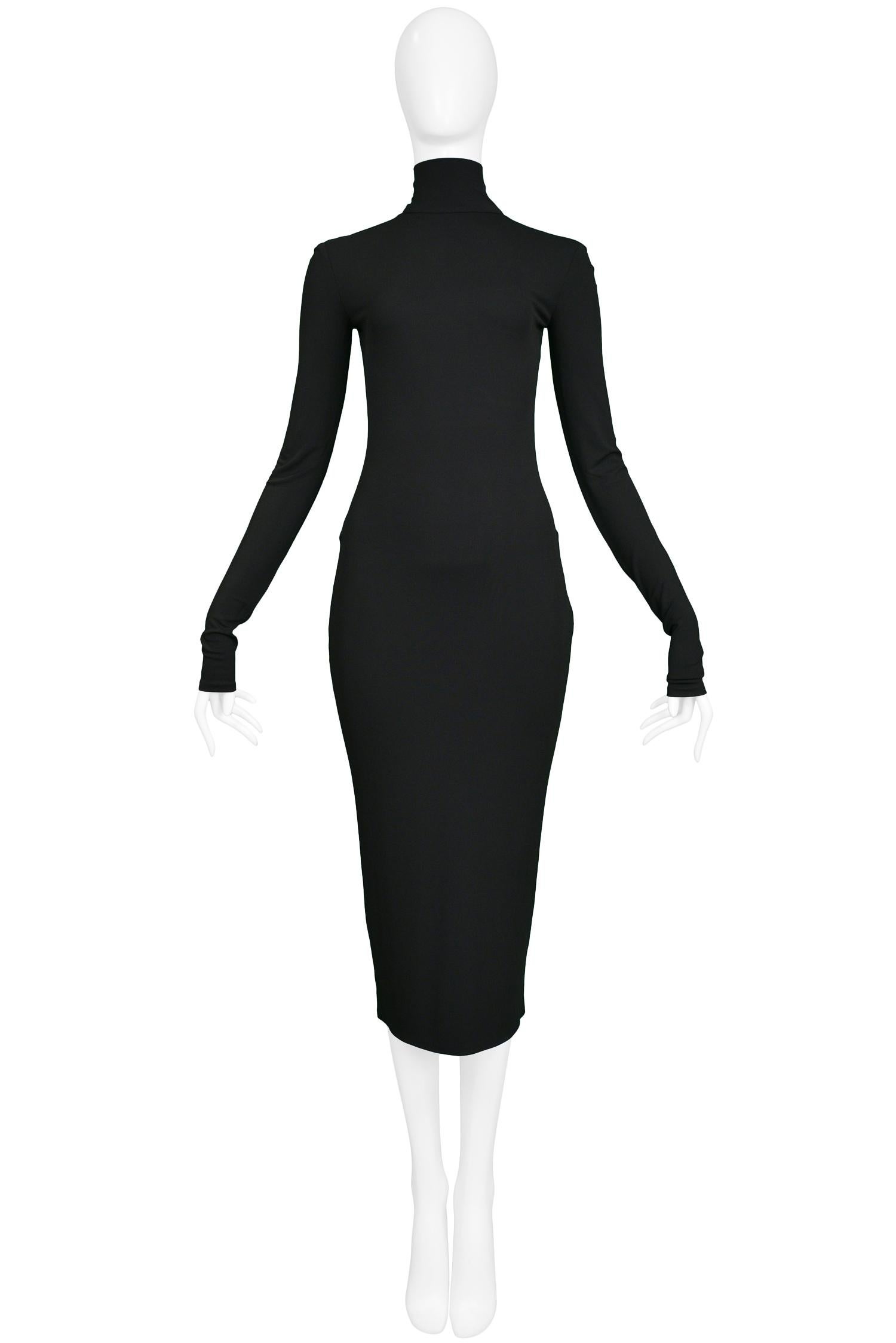 Vintage 1990s Dolce & Gabbana Black Backless Jersey Dress In Excellent Condition In Los Angeles, CA