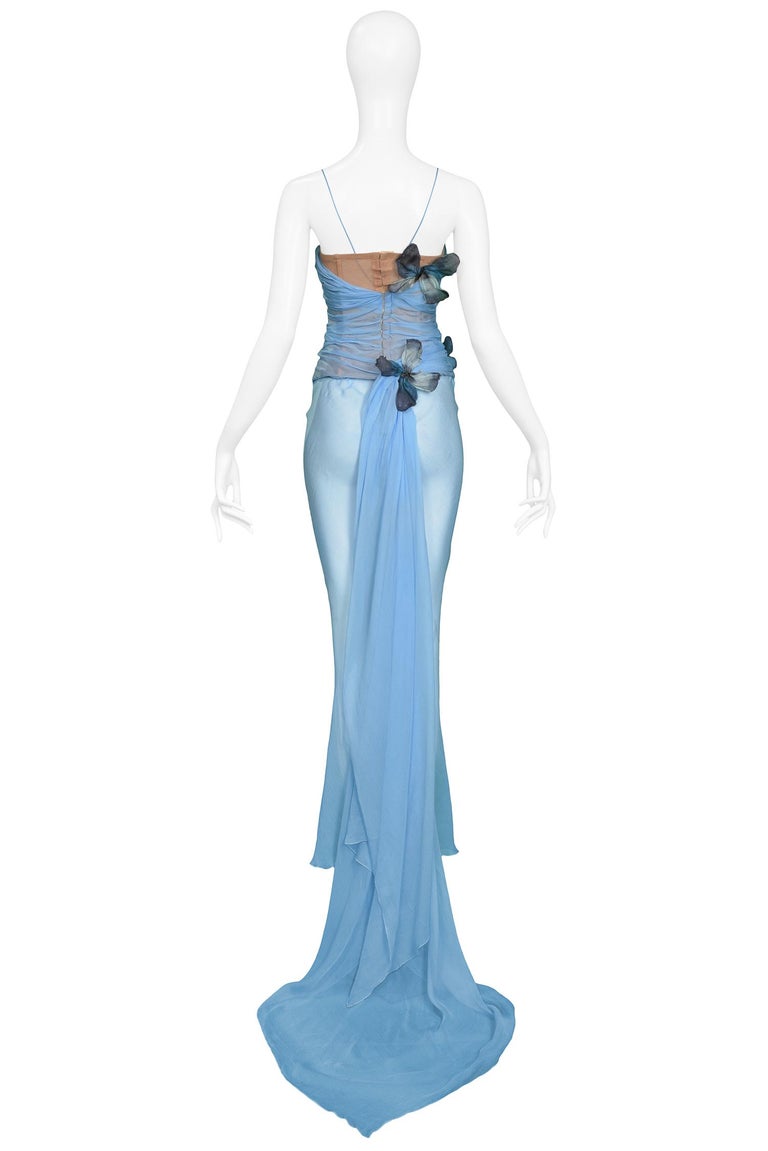 Dolce and Gabbana Blue Butterfly Runway Gown, 1998 at 1stDibs | dolce  gabbana butterfly dress, dolce gabbana 1998, dolce and gabbana 1998